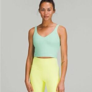 Lululemon Align Tank Cropped Size 2 in RARE COLOR Wild Mint